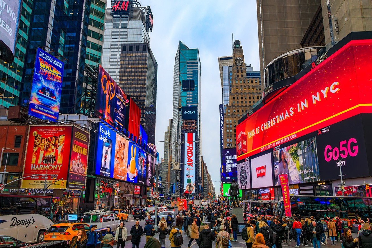Credit Photo SvetlanaSF via Shutterstock
Times Square Manhattan